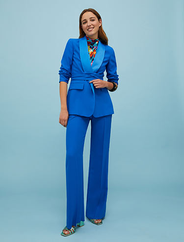 Envers-satin blazer - cornflower blue - MAX&Co.