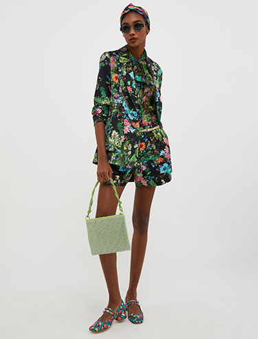 Envers-satin blazer - black pattern - MAX&Co.