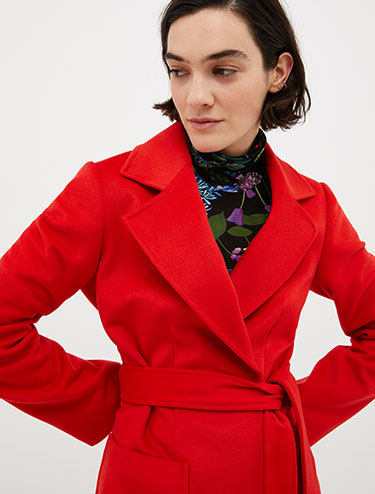 Pure wool Short Run coat - Red - MAX&Co.