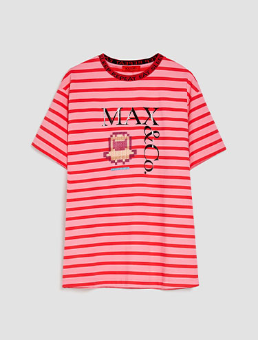 Tamagotchi logo-print T-shirt - pink - MAX&Co.